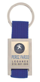 LLAVERO RECT. SATIN UNA CARA VISTA PEUGEOT